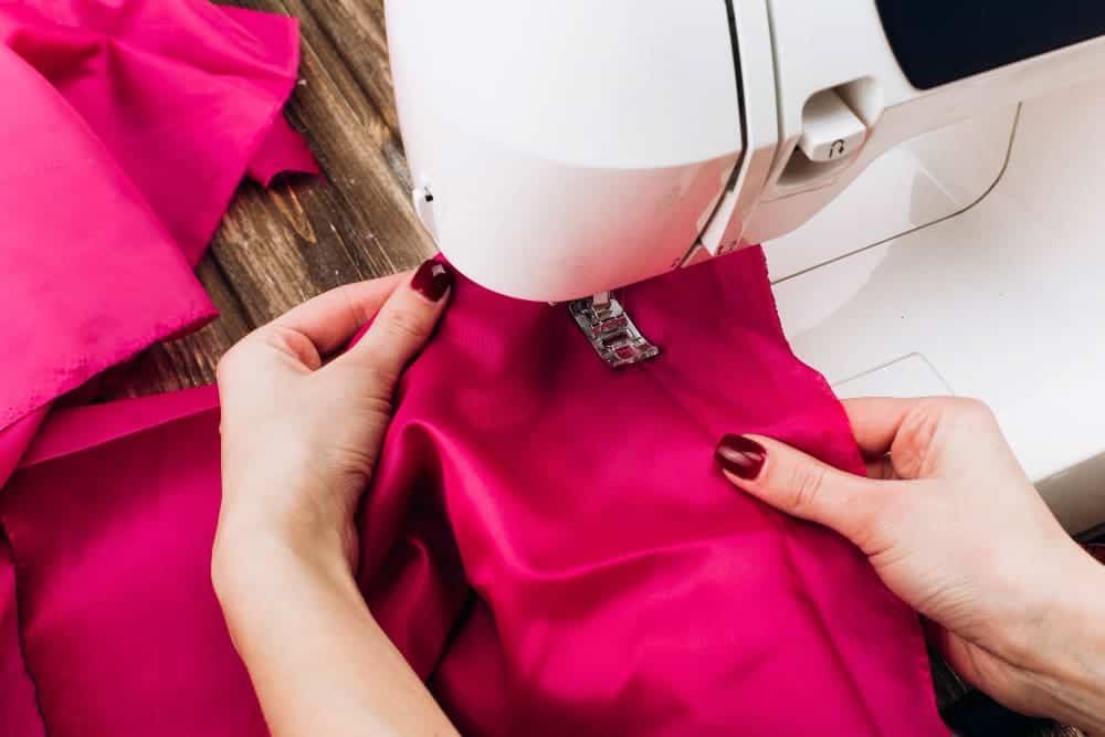 What Is A Versatile Sew In? 4 Evergreen Style! 3 woman works sewing machine