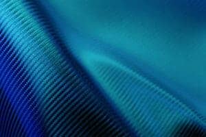 3d illustration blue carbon fabric design element close up cloth material flying