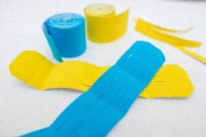 blueyellow tapes kinesio taping