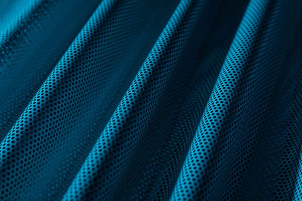 close up perforated fabric
