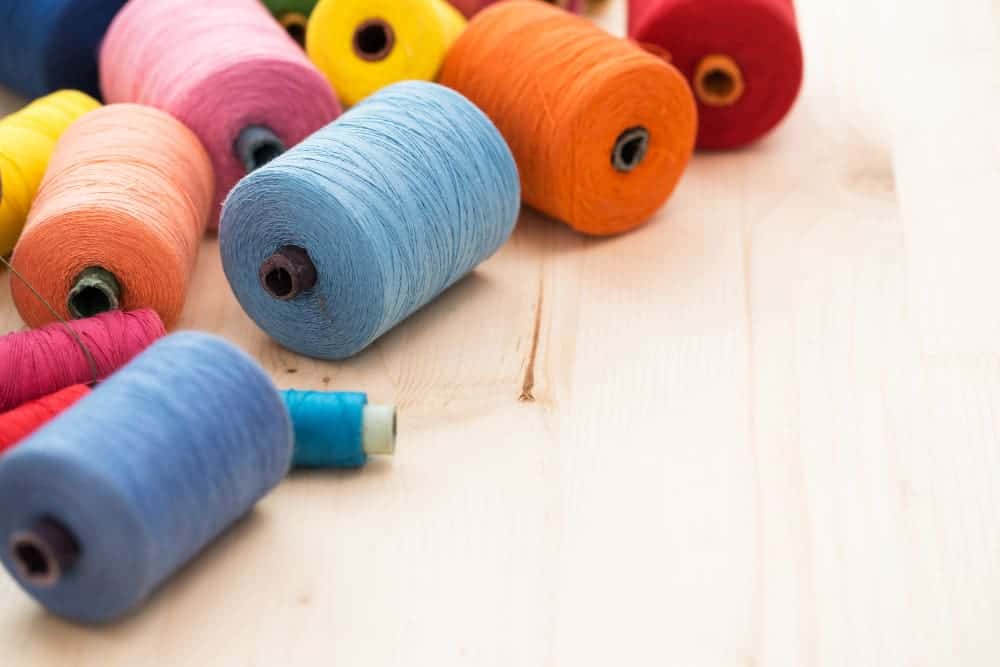 colorful threads table