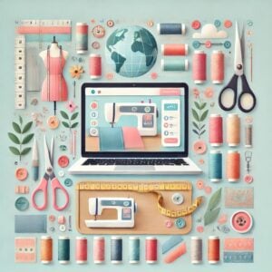 A conceptual poster design for online sewing class