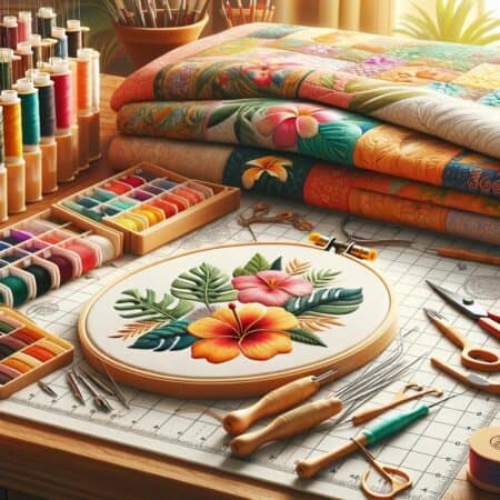 quilting workspace