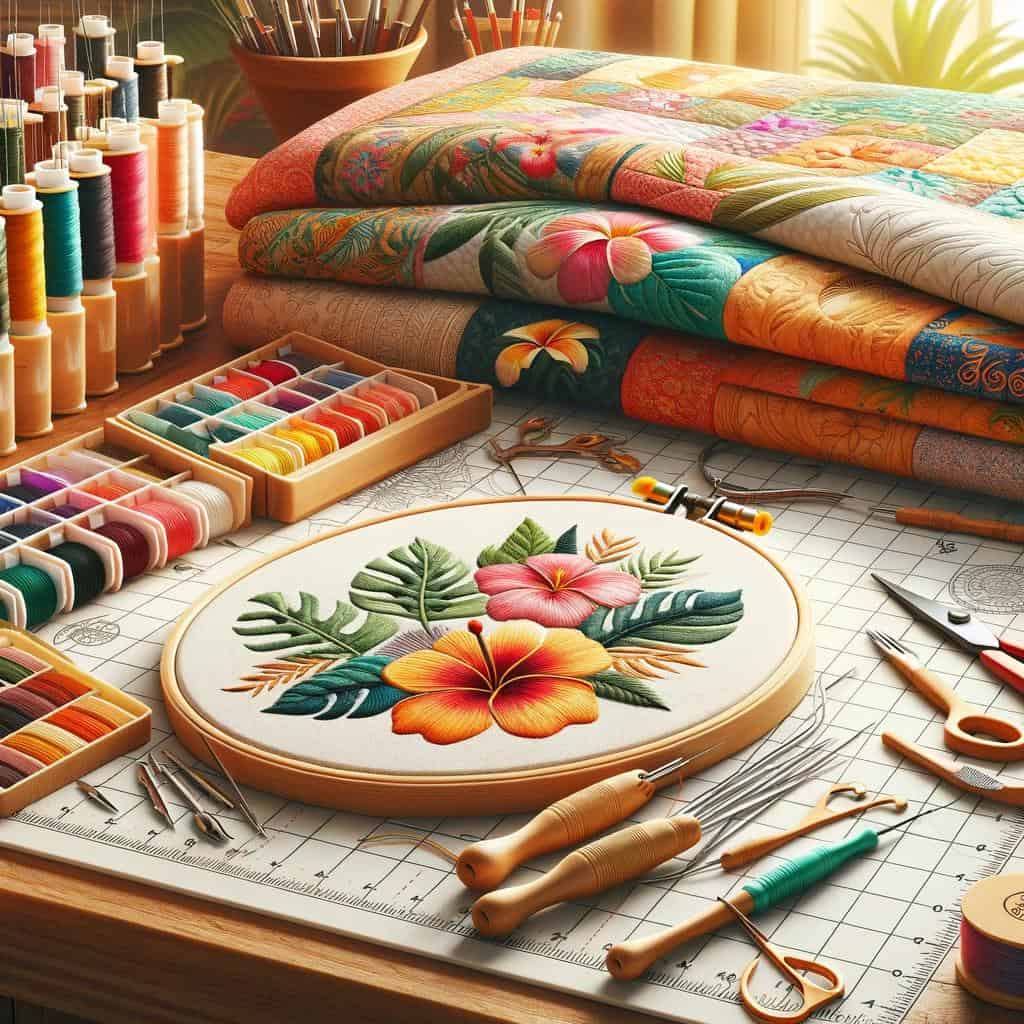 quilting workspace