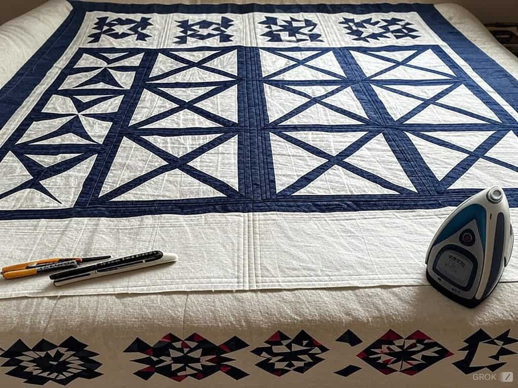 2 Color Quilt Pattern: Creating My Beautiful Quilt Along With Half Square Triangles 4 image 2024 12 16T142805.732